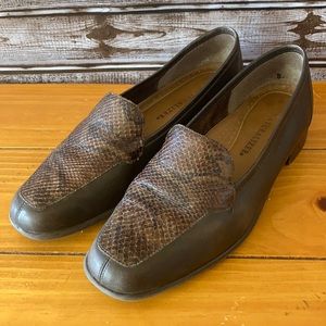 Naturalizer Reptile Print Loafers Brown Size 8